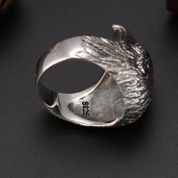 Men's Sterling Silver Eagle Head Ring