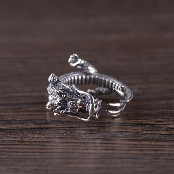 Sterling Silver Dragon Ring