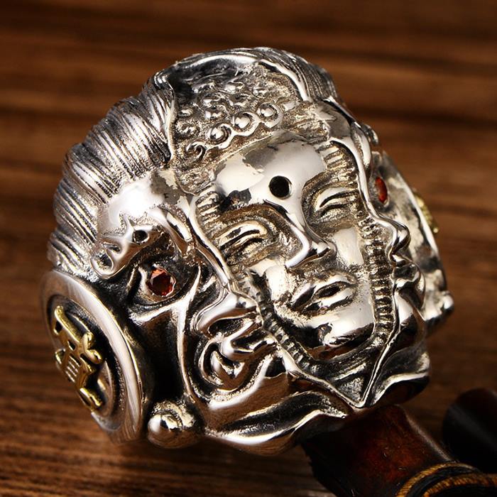 Buy Buddha Sterling Silver Ring Womens Mens Spiritual Ring Buddhism Ring  925 Silver Online in India - Etsy