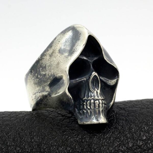 Men's Sterling Silver Grim Reaper Skull Ring