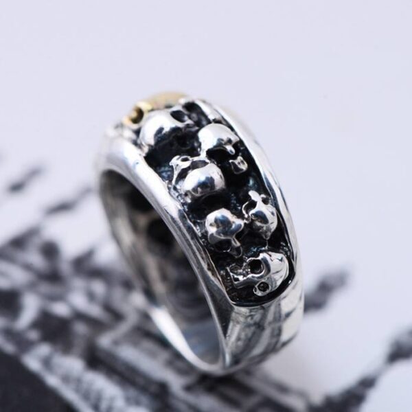 Men's Sterling Silver Phantom Skull Ring
