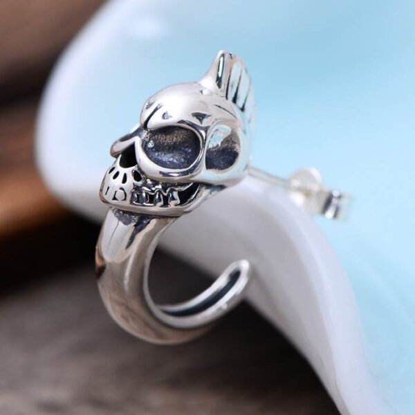 Men's Sterling Silver Skull Earrings