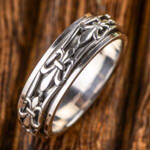Silver Fleur De Lis Spinner Ring