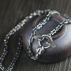Black Sterling Silver Cross Pendant Necklace
