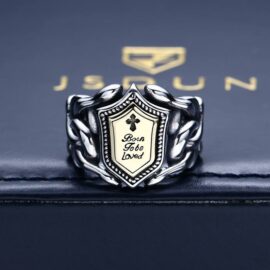 Born To Be Loved Shield Ring