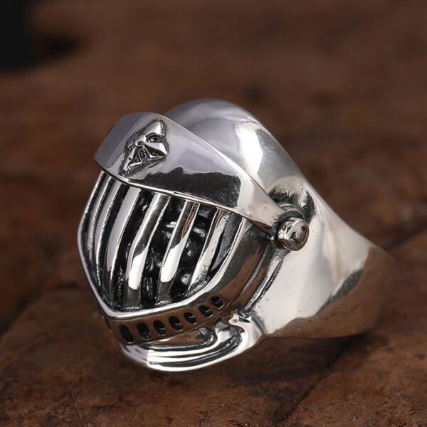 Knight Helmet Skull Ring