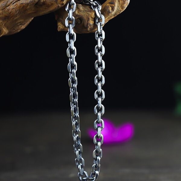 Mens Sterling Silver Cable Chain Necklace VVV Jewelry