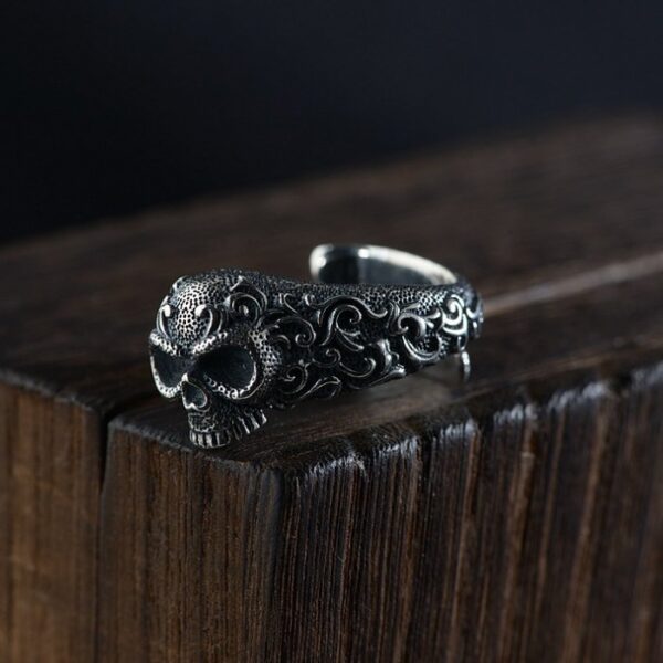 Sterling Silver Evil Ways Skull Ring