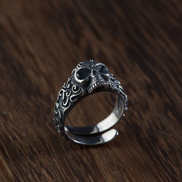 Sterling Silver Evil Ways Skull Ring