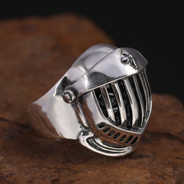 Sterling Silver Helmet Skull Ring