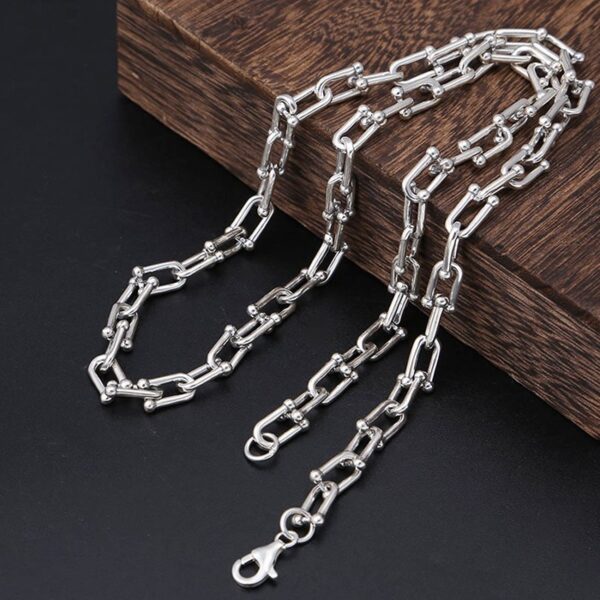 Sterling Silver Horseshoe Link Chain