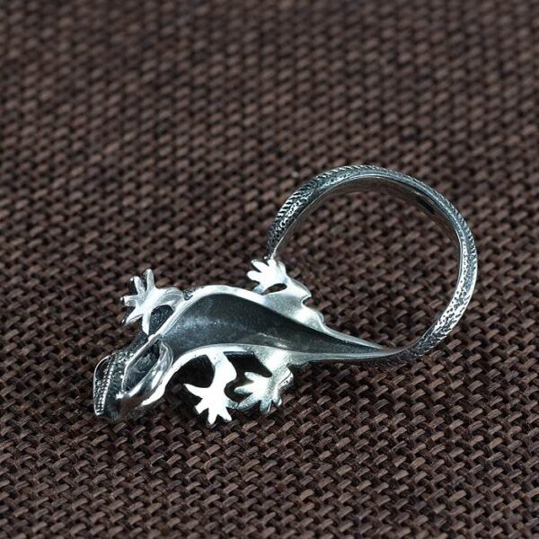 Men's Sterling Silver Lizard Ring