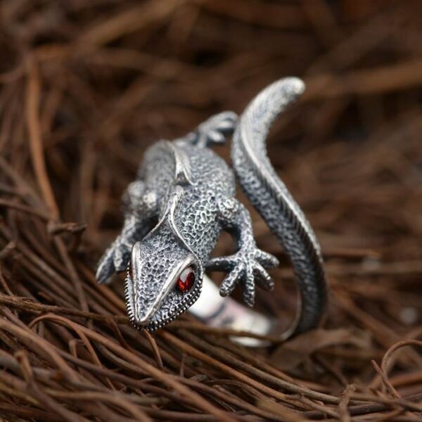 Men's Sterling Silver Lizard Ring