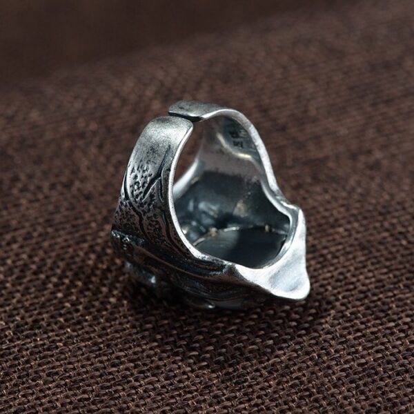 Sterling Silver Skull Eyeball Ring