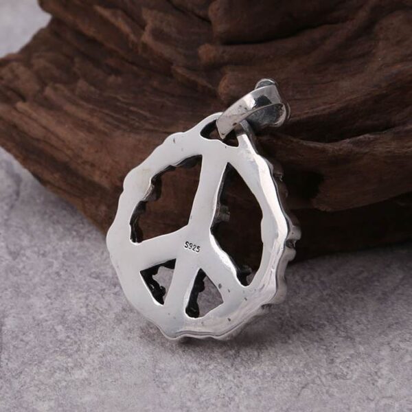 Peace Symbol Skull Pendant