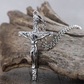 Silver Crucifix Pendant Necklace