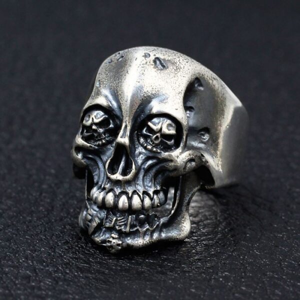 Silver King Of Skull Ring