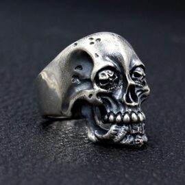 Silver King Of Skull Ring
