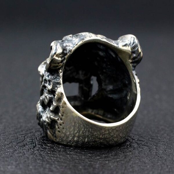 Silver Saber-toothed Tiger Ring