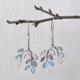 Silver Tree Dangle Earrings