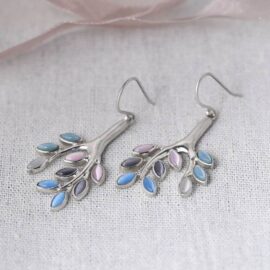 Silver Tree Dangle Earrings
