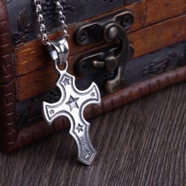 Sterling Silver Celtic Crucifix Pendant Necklace