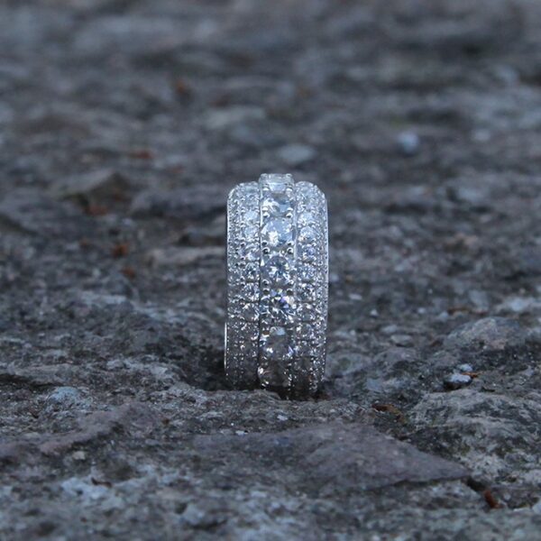 Sterling Silver Hip Hop Cubic Zircon Ring