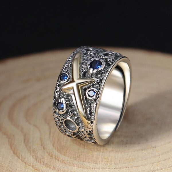 Sterling Silver Starry Night Ring