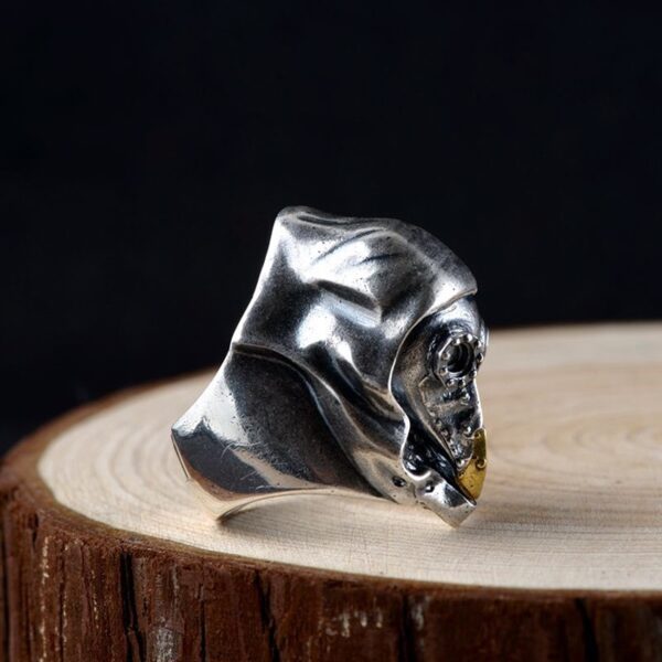 Sterling Silver Steampunk Brid Skull Ring