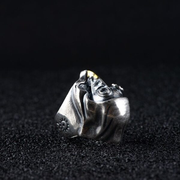Sterling Silver Steampunk Brid Skull Ring