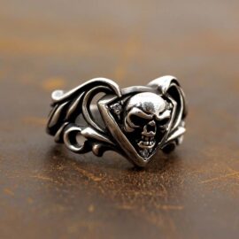 Gothic Skull Silver Ring