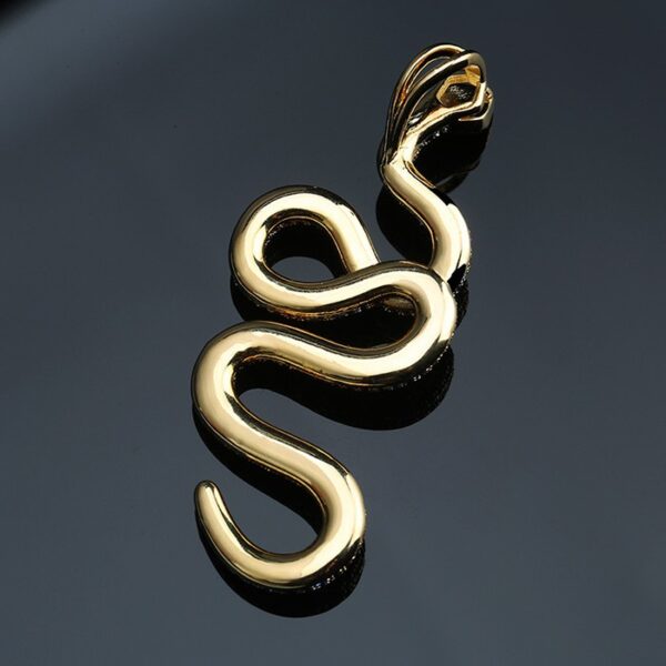 Copper Hip Hop Diamond Snake Necklace