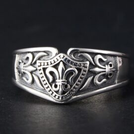 Sterling Silver Delicate Fleur De Lis Ring