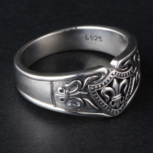 Sterling Silver Delicate Fleur De Lis Ring