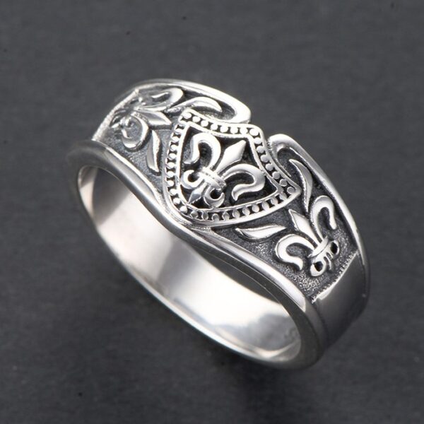 Sterling Silver Delicate Fleur De Lis Ring