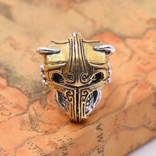 Sterling Silver Gladiator Skull Ring