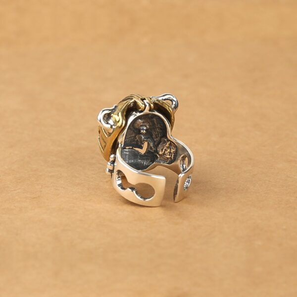 Sterling Silver Gladiator Skull Ring