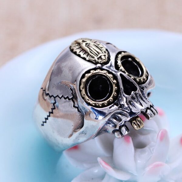 Sterling Silver Virgin Mary Skull Ring