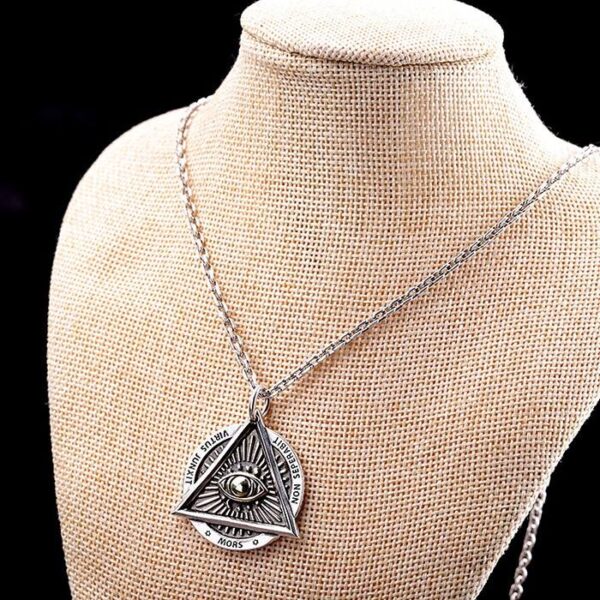 All Seeing Eye Disc Pandent Necklace