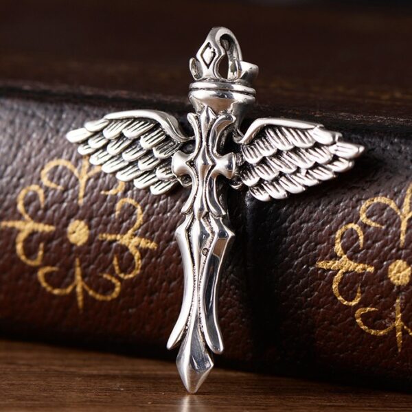 Sterling Silver Angel Wings Pendant Necklace