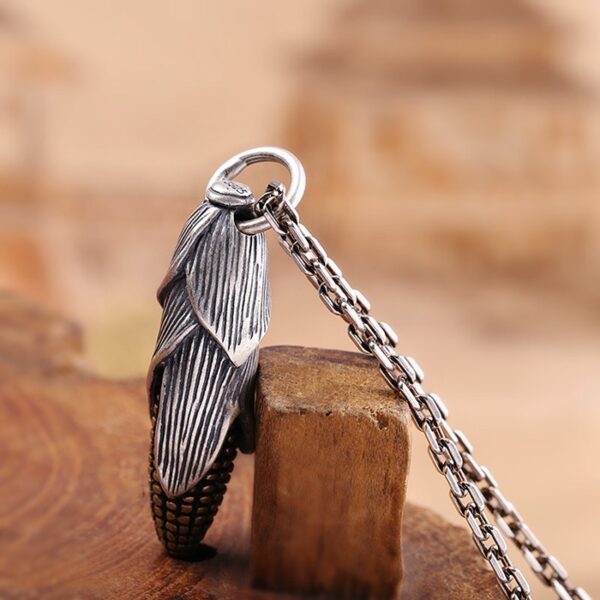 Sterling Silver Corn Pendant Necklace