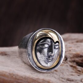 990 Silver Face Wrap Ring