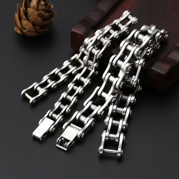 Sterling Silver Bike Chain Bracelet