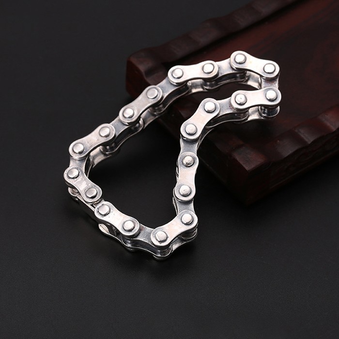 Sterling Silver Bike Chain Bracelet - Two sizes Available