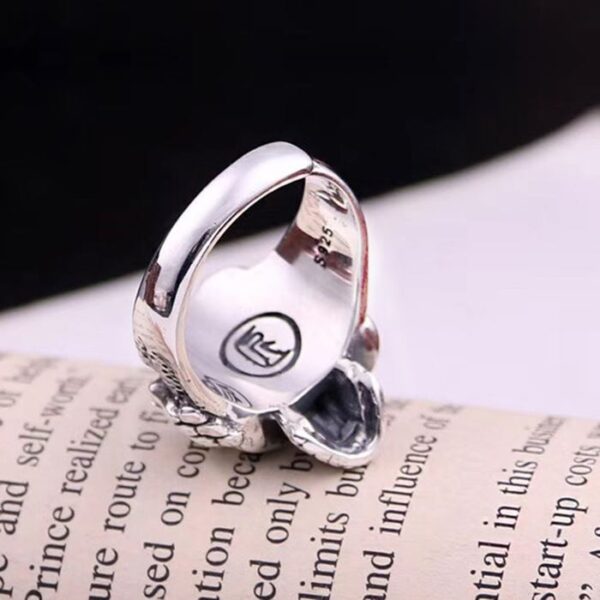 Sterling Silver Eye Of Sauron Skull Ring