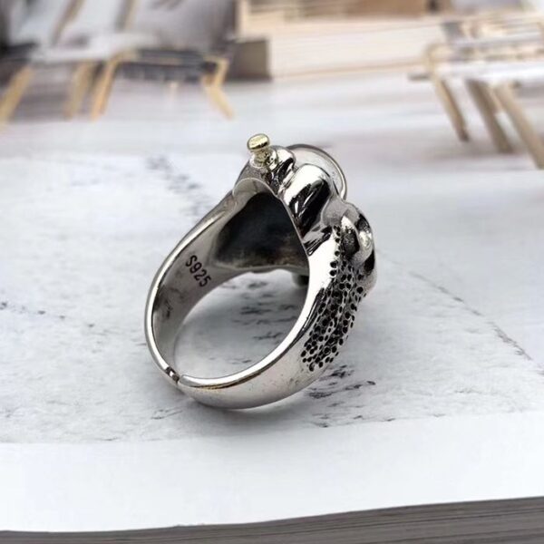 Sterling Silver Eye Of Sauron Skull Ring