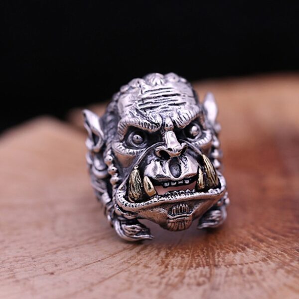 Sterling Silver Warcraft Orc Ring