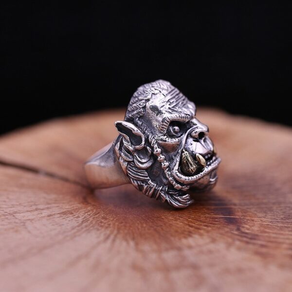 Sterling Silver Warcraft Orc Ring