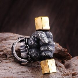 Sterling Silver Weightlifting Fist Pendant