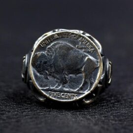 Sterling Silver American Bison Buffalo Nickel Coin Ring